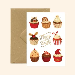 christmas cupcakes carte de voeux