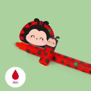 stylo à encre gel effaçable ladybug « get lucky» erasable pen