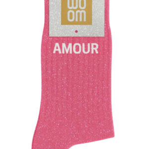 chaussettes À paillettes amour rose bubble