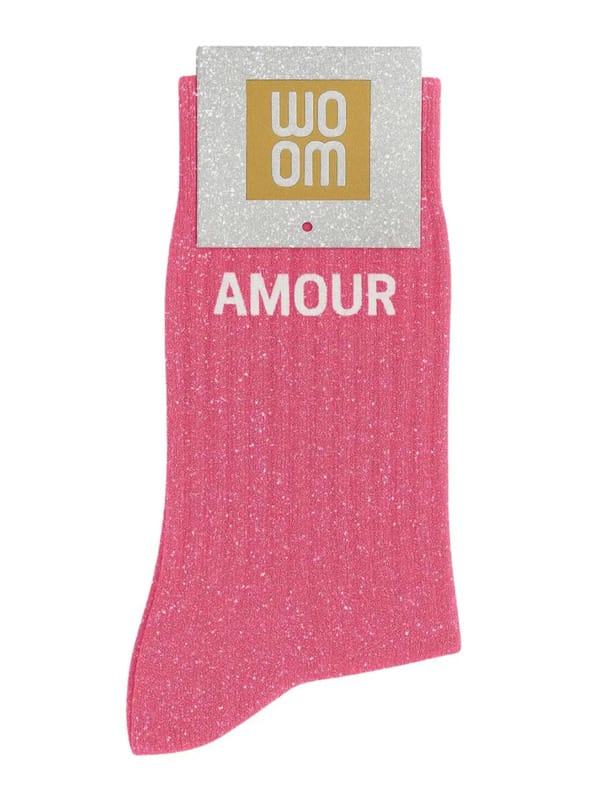 chaussettes À paillettes amour rose bubble