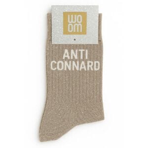 chaussettes À paillettes anti connard beige