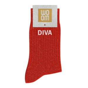 chaussettes À paillettes diva rouge