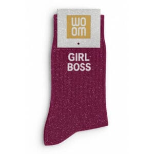 chaussettes À paillettes girl boss violet