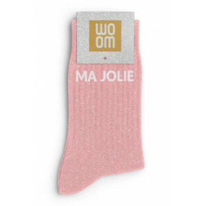 chaussettes À paillettes ma jolie rose