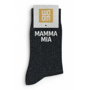 chaussettes À paillettes mamma mia noir