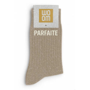 chaussettes À paillettes parfaite beige