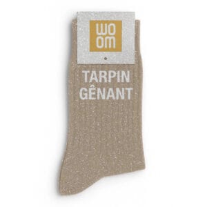 chaussettes À paillettes tarpin gÊnant beige