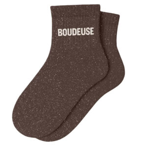 chaussettes courtes À paillettes boudeuse moka