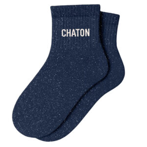 chaussettes courtes À paillettes chaton marine