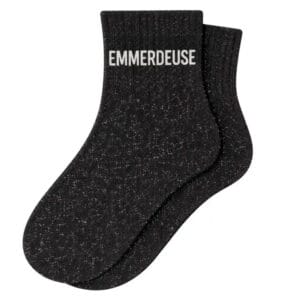 chaussettes courtes À paillettes emmerdeuse noir