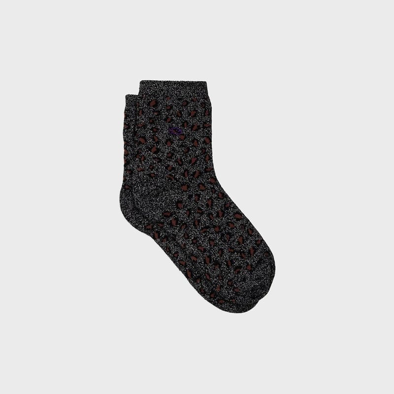 chaussettes leopard noir