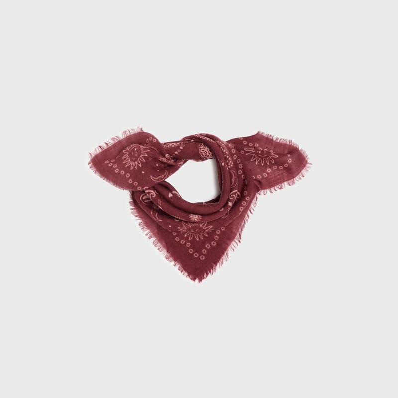 foulard laine alice bordeaux