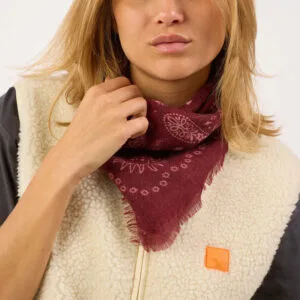foulard laine alice bordeaux