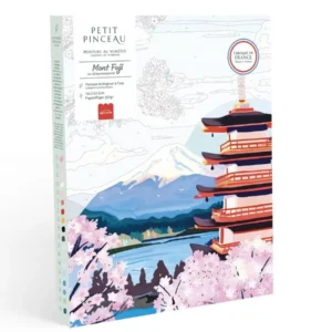 kit peinture au numÉro petit pinceau mont fuji la petite Épicerie