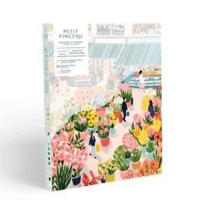 kit peinture au numÉro petit pinceau flower market par zaze art