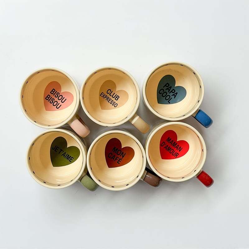 tasse expresso bisou bisou rose