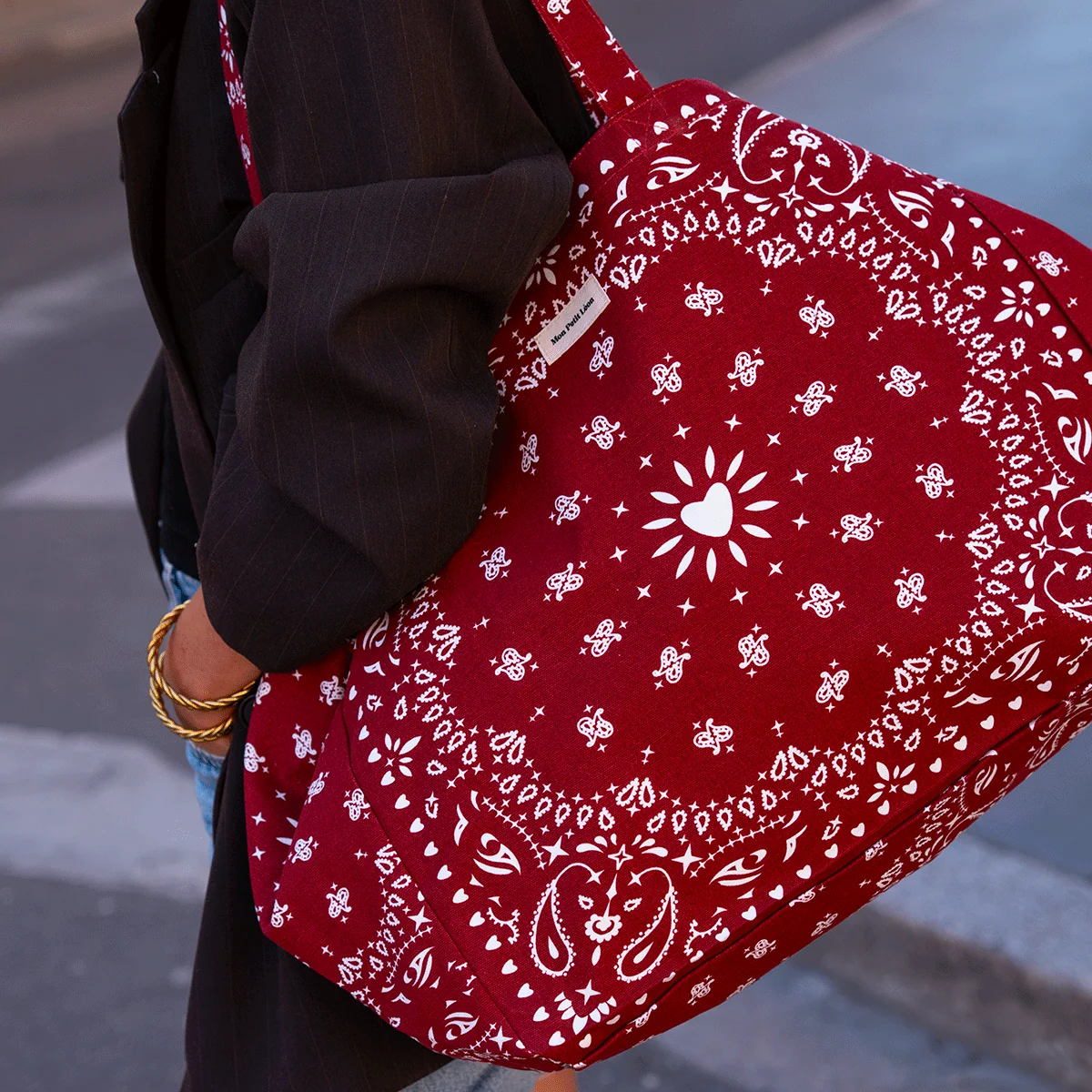 cabas xxl bandana cherry