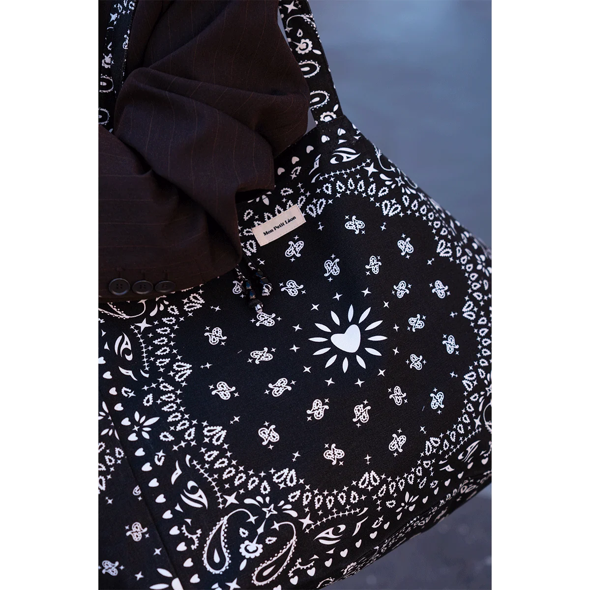cabas xxl bandana noir