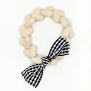 bracelet gaga beige et maxi noeud vichy