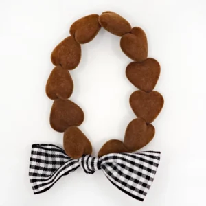 bracelet gaga velours choco et maxi noeud vichy