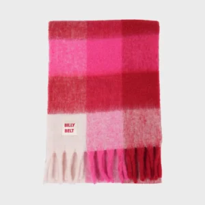Écharpe en laine rose et bordeaux billybelt