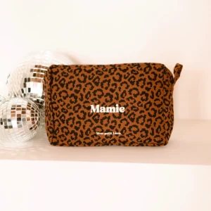 trousse de toilette mamie lÉopard foncÉ