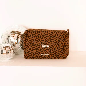 trousse de toilette tata leopard foncÉ