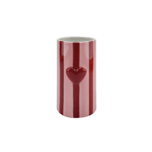vase rayure coeur rouge
